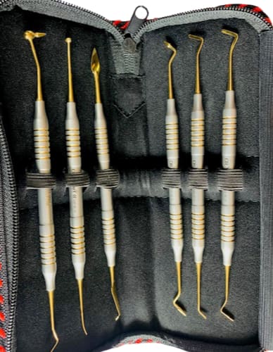 Oracraft Composite Instrument Gold Titanium Set Of 6 In Pouch - CIGS6