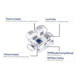 Osstem Orthodontics Perfect Clear 2 Saphire Mono Ceramic Bracket - 4