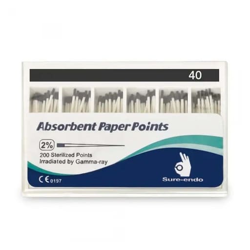 Sure Endo Paper Points - 2% (Pack of 200)
