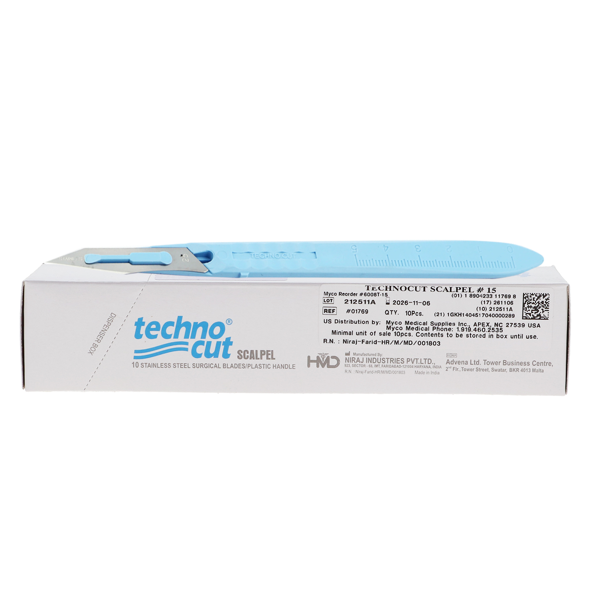 HMD Techno Cut Surgical Scalpel (Pack of 10)