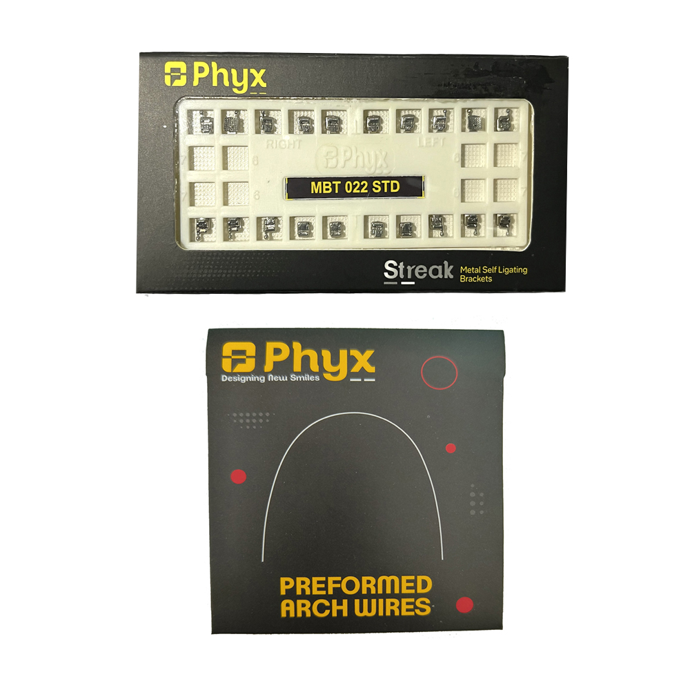 Phyx Streak Metal Self Ligating Brackets