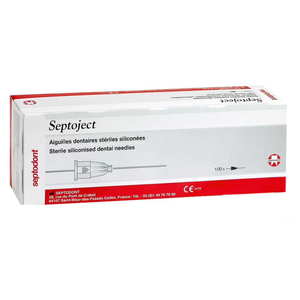 Septodont Septoject Needles For Dental Cartridge Syringe 27g/25mm