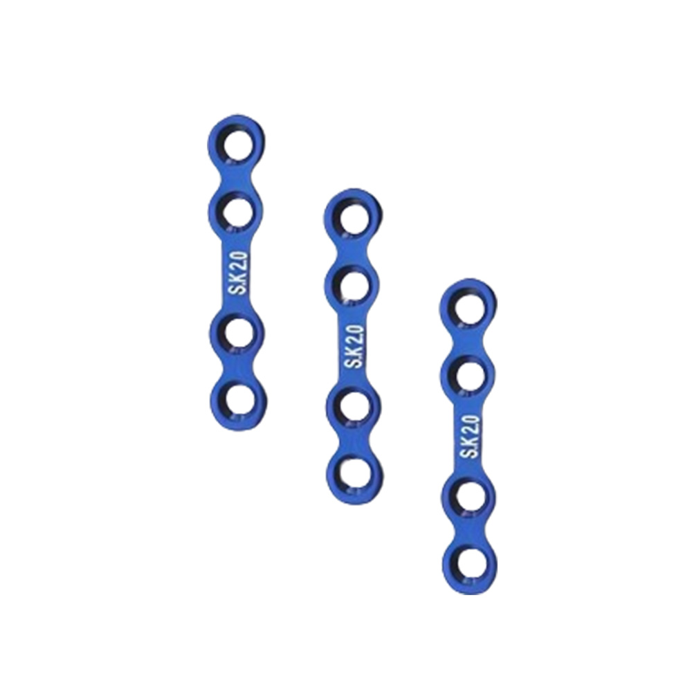 SK Surgicals Titanium Mini Bone Plates With Gap - 2mm (4 Holes) 200.400T
