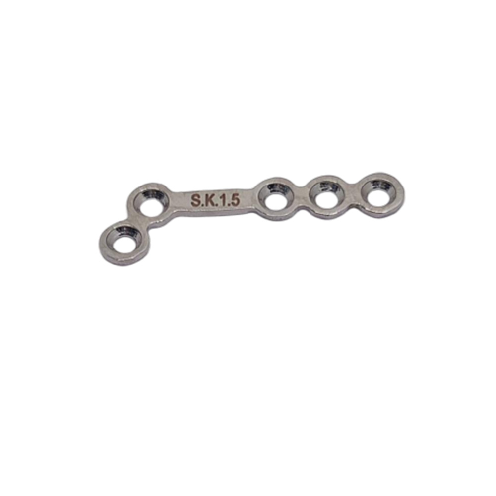 SK Surgicals SS Mini Bone Plates L Shape 120° With Gap - Right 1.5mm (5 Holes) 105.530SR