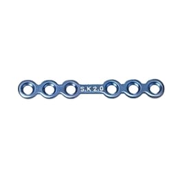 SK Surgicals Titanium Mini Bone Plates With Gap - 2mm (6 Holes) 200.600T (Pack of 2 )