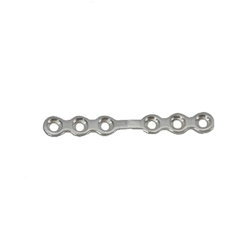 SK Surgicals SS Mini Bone Plates With Gap - 2mm (6 Holes) 200.600S (Pack of 2 )