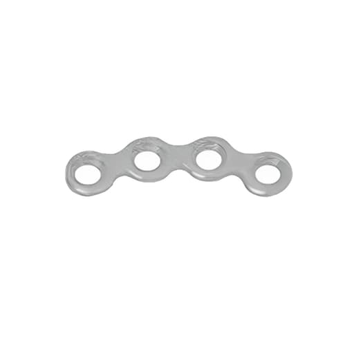 SK Surgicals SS Mini Bone Plates Orbital Continuous - 2mm (4 Holes) 200.411S (Pack of 2 )