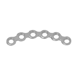 SK Surgicals SS Mini Bone Plates Orbital Continuous - 2mm (6 Holes) 200.611S (Pack of 2 )