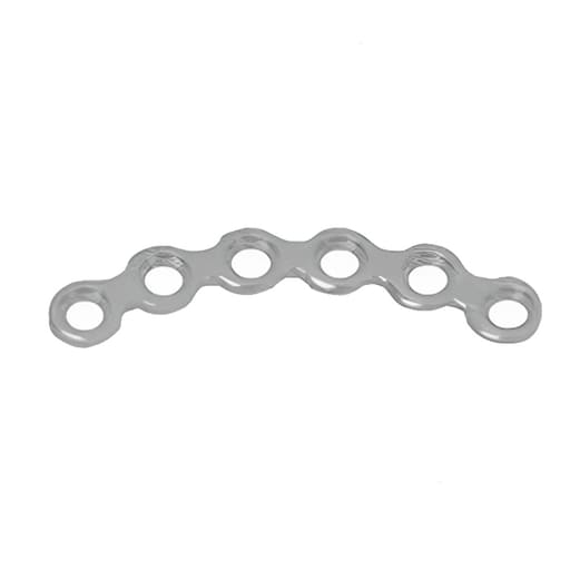 SK Surgicals SS Mini Bone Plates Orbital Continuous - 2mm (6 Holes) 200.611S (Pack of 2 )
