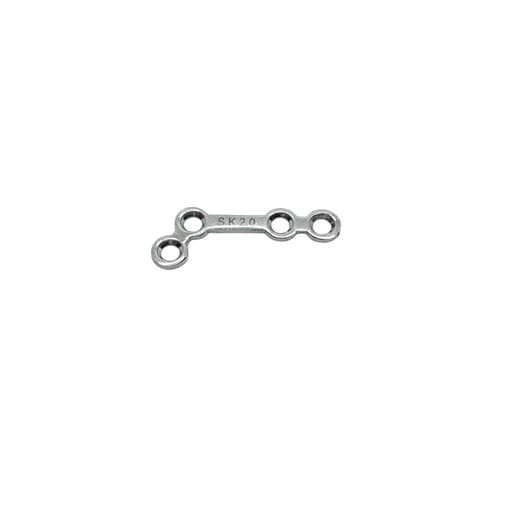 SK Surgicals SS Mini Bone Plates L Shape 120° With Gap - Right 2mm (4 Holes) 200.430SR