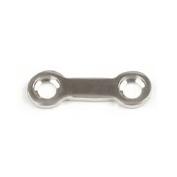 SK Surgicals SS Mini Bone Plates With Gap - 2mm (2 Holes) 200.200S (Pack of 2 )