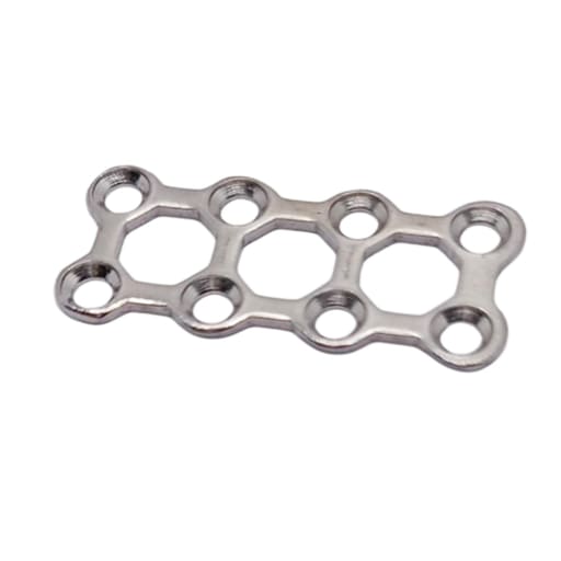 SK Surgicals SS Mini Bone 3D Plates - 2mm (8 Holes) 300.800S (Pack of 2 )