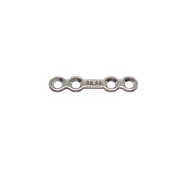 SK Surgicals SS Mini Bone Plates With Gap - 2.5mm (4 Holes) 205.400S (Pack of 2 )