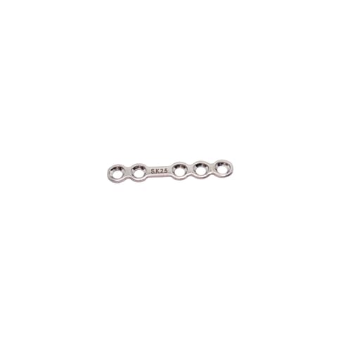 SK Surgicals SS Mini Bone Plates With Gap - 2.5mm (5 Holes) 205.500S (Pack of 2 )
