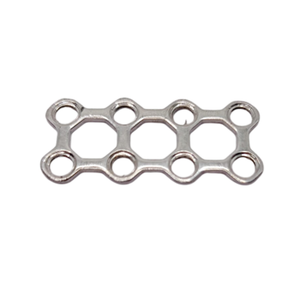 SK Surgicals SS Mini Bone Locking 3D Plates - 2mm (8 Holes) 300.800SL