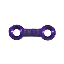 SK Surgicals Titanium Mini Bone Plates With Gap - 1.5mm (2 Holes) 105.200T (Pack of 2 )