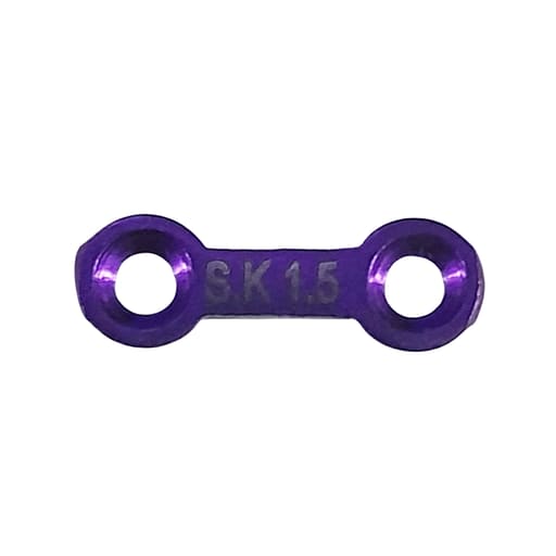 SK Surgicals Titanium Mini Bone Plates With Gap - 1.5mm (2 Holes) 105.200T (Pack of 2 )