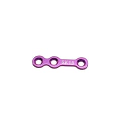 SK Surgicals Titanium Mini Bone Plates With Gap - 1.5mm (3 Holes) 105.300T (Pack of 2 )