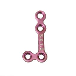 SK Surgicals Titanium Mini Bone Plates L Shape 90° With Gap - Left 1.5mm (4 Holes) 105.420TL (Pack of 2 )