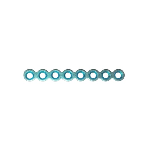 SK Surgicals Titanium Mini Bone Plates Continuous - 2.5mm (8 Holes) 205.801T (Pack of 2 )