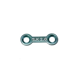 SK Surgicals Titanium Mini Bone Plates With Gap - 2.5mm (2 Holes) 205.200T (Pack of 2  ) - 2