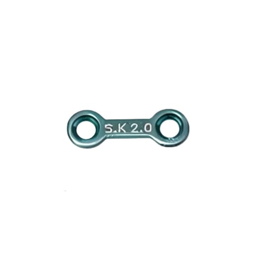 SK Surgicals Titanium Mini Bone Plates With Gap - 2.5mm (2 Holes) 205.200T (Pack of 2 )
