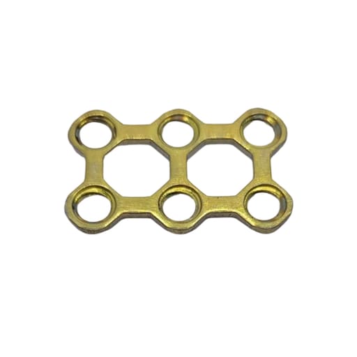 SK Surgicals Titanium Mini Bone Locking 3D Plates - 2mm (6 Holes) 300.600TL