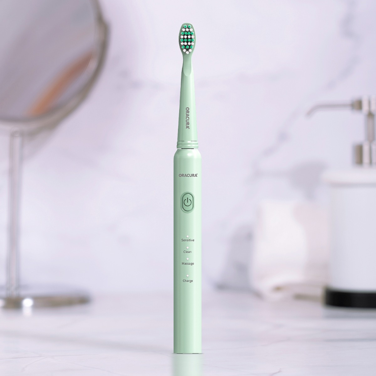 Oracura SB200 Sonic Lite Electric Rechargeable Toothbrush Green (SB200GN)