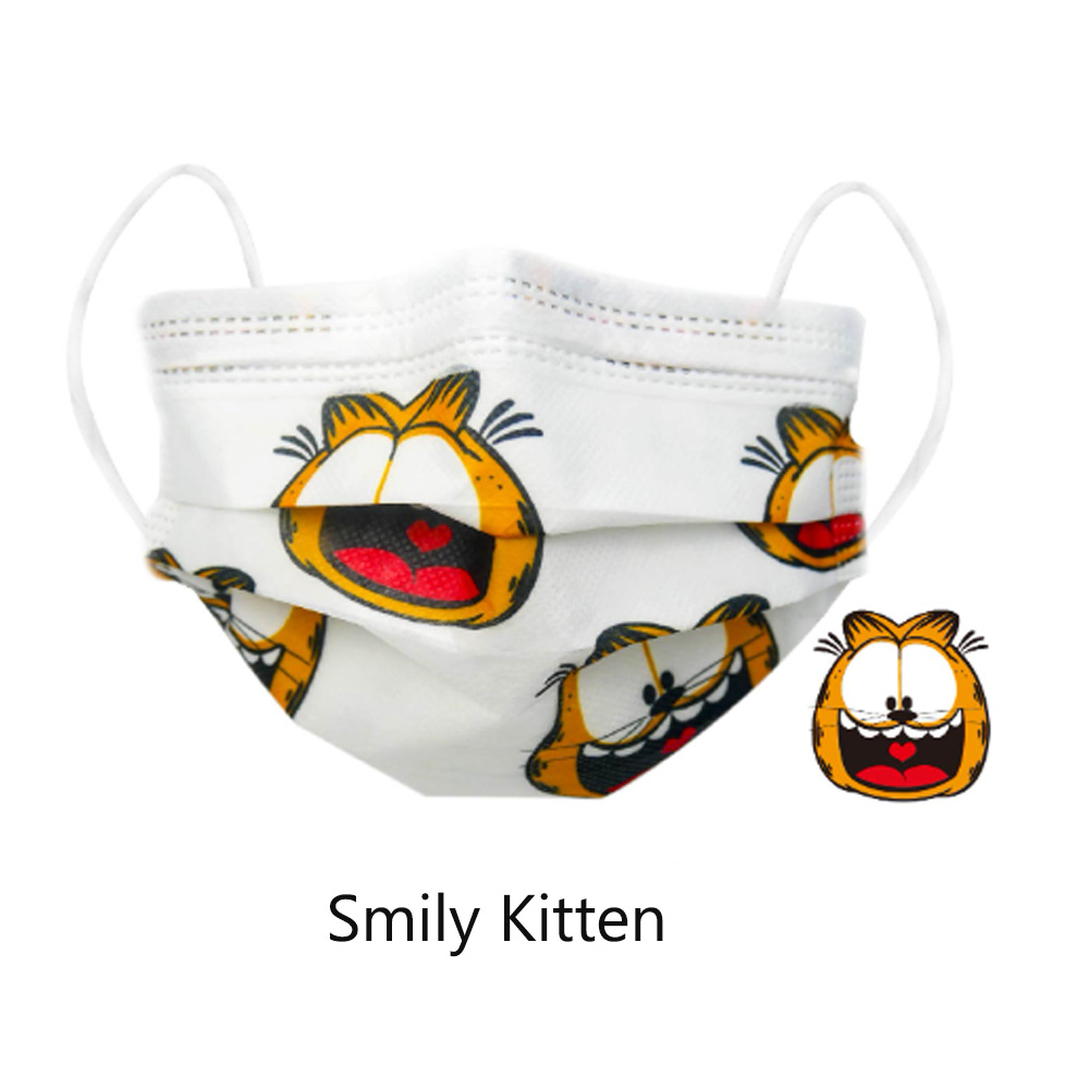 Waldent 3 Ply Printed Mask - Smily Kitten (Pack of 50)