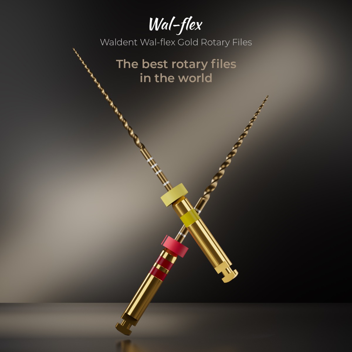 Waldent Wal-flex Gold Rotary Files 25mm