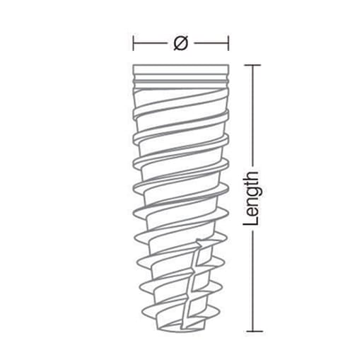 Nextin Spera Conventional Dental Implant With Cover Screw 3.5mm