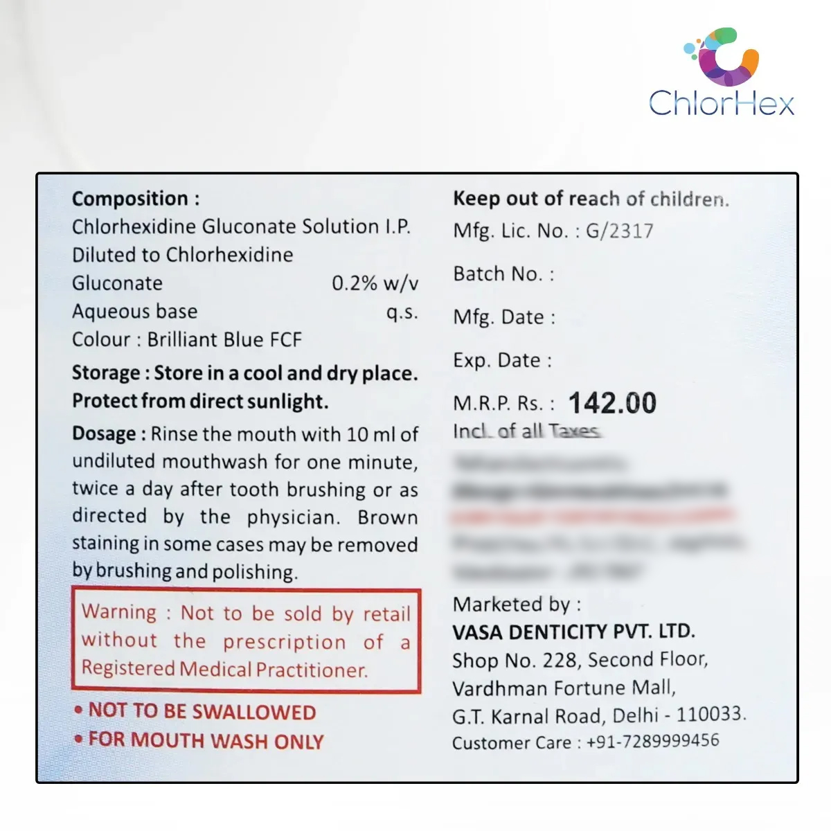 ChlorHex Mouthwash (Pack Of 10)