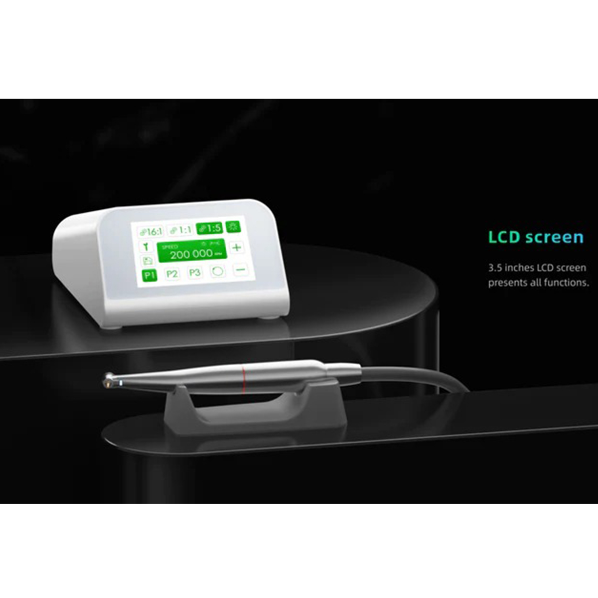 Woodpecker MT2 Dental Brushless Electric Motor With 1:5 LED Contra Angle Handpiece