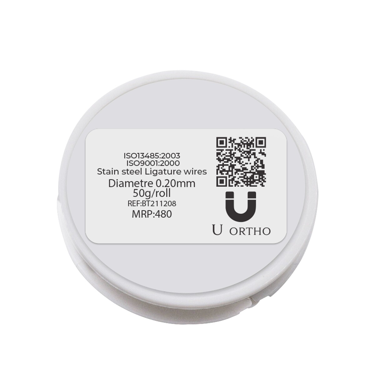 U Ortho SS Ligature Wires 50g Spool - 0.20mm