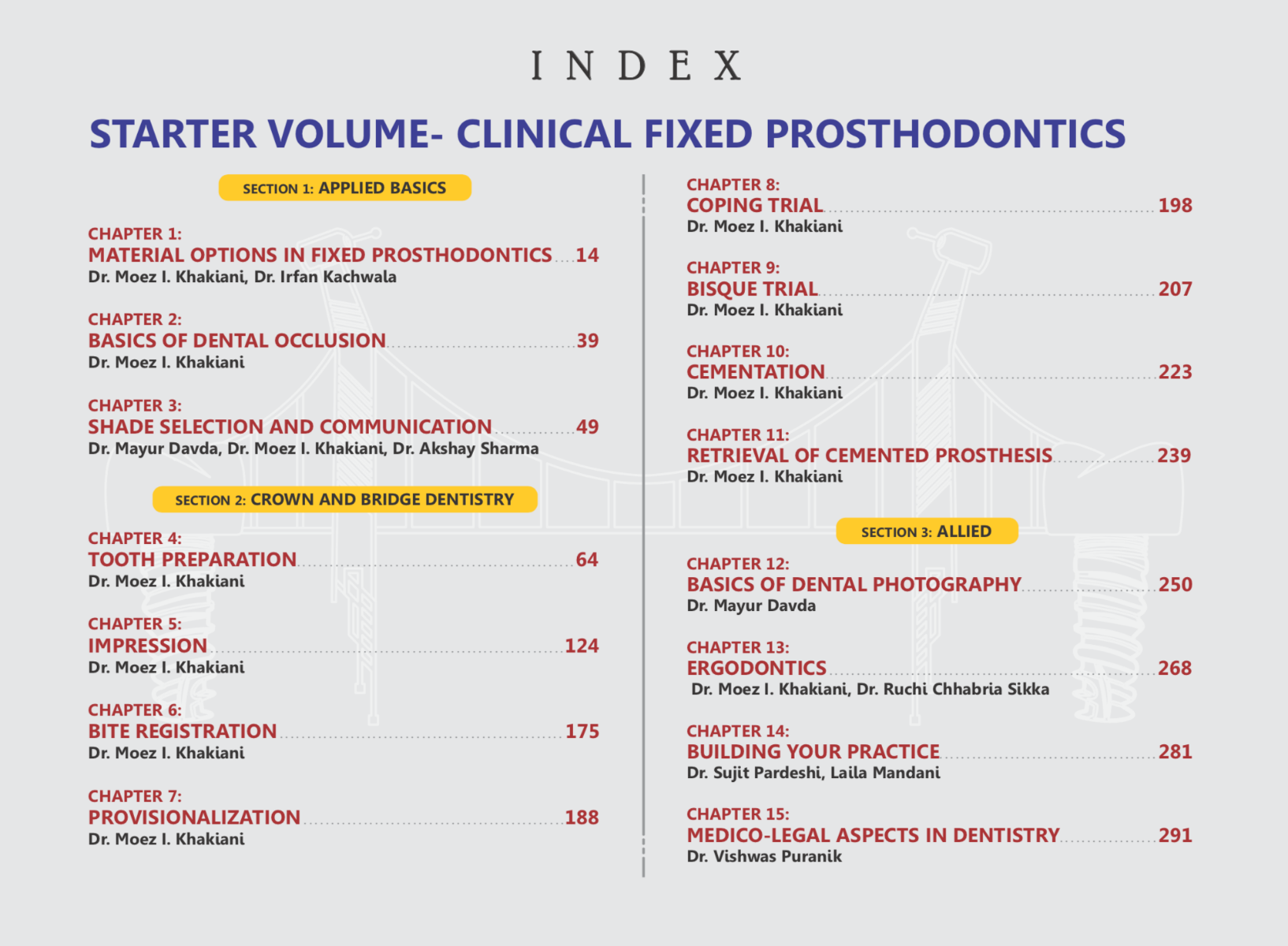 Clinical Fixed Prosthodontics- 2nd Edition Starter Volume By Dr. Moez I Khakiani