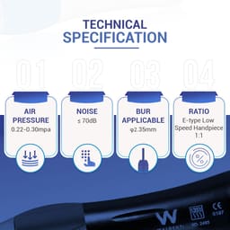 Waldent Straight Handpiece Special Edition - Black (W-134)  - 12
