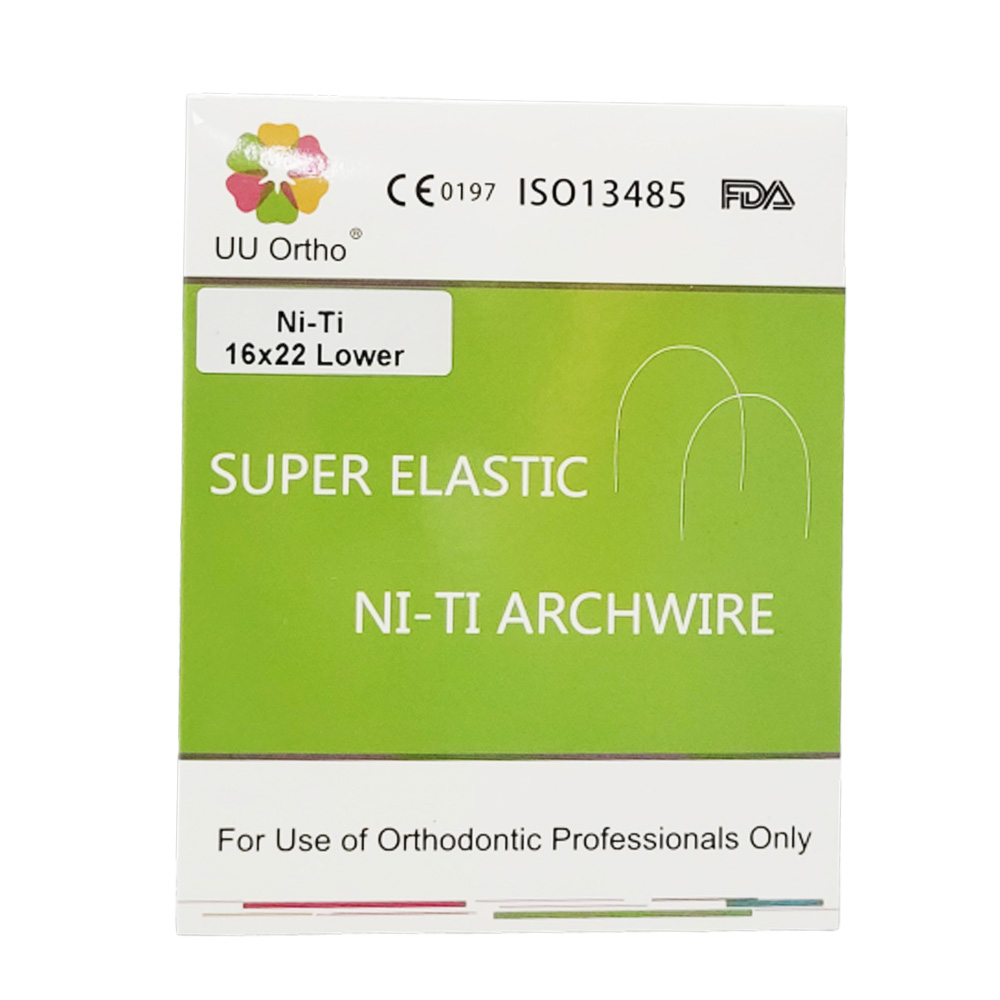 UU Ortho Super Elastic NiTi Archwires -Rectangular #Lower 016X022 Pk/10