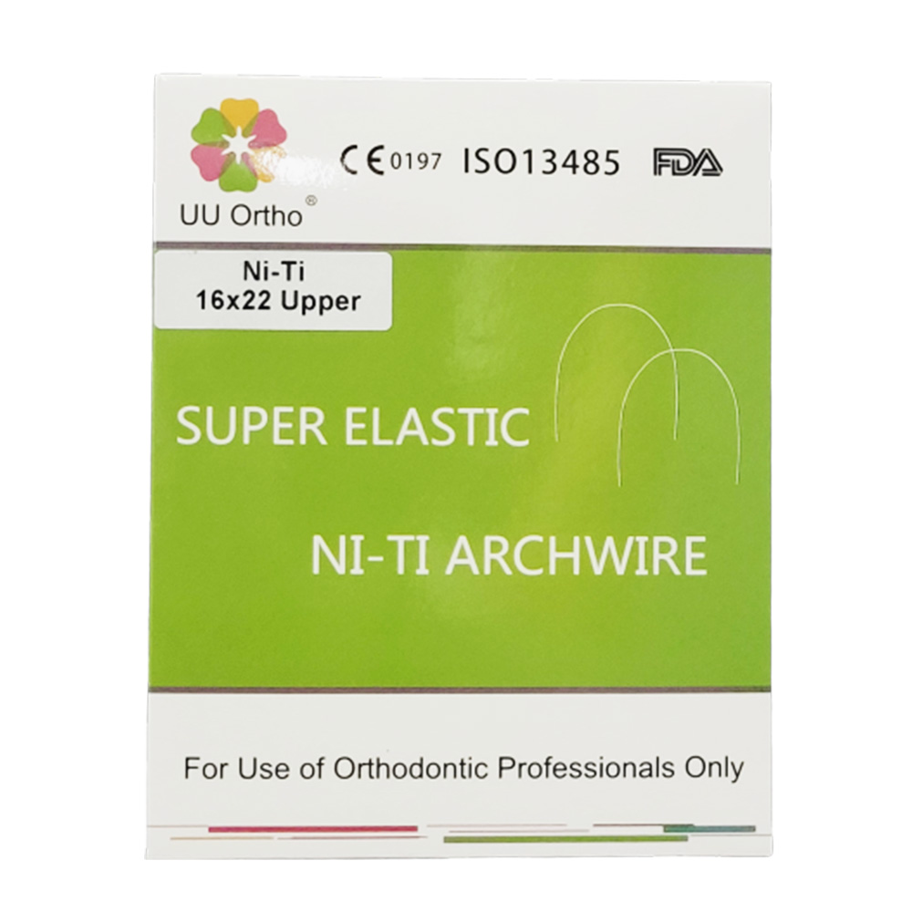 UU Ortho Super Elastic NiTi Archwires -Rectangular #Upper 016X022 Pk/10