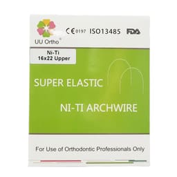 UU Ortho Super Elastic NiTi Archwires -Rectangular #Upper 016X022 Pk/10