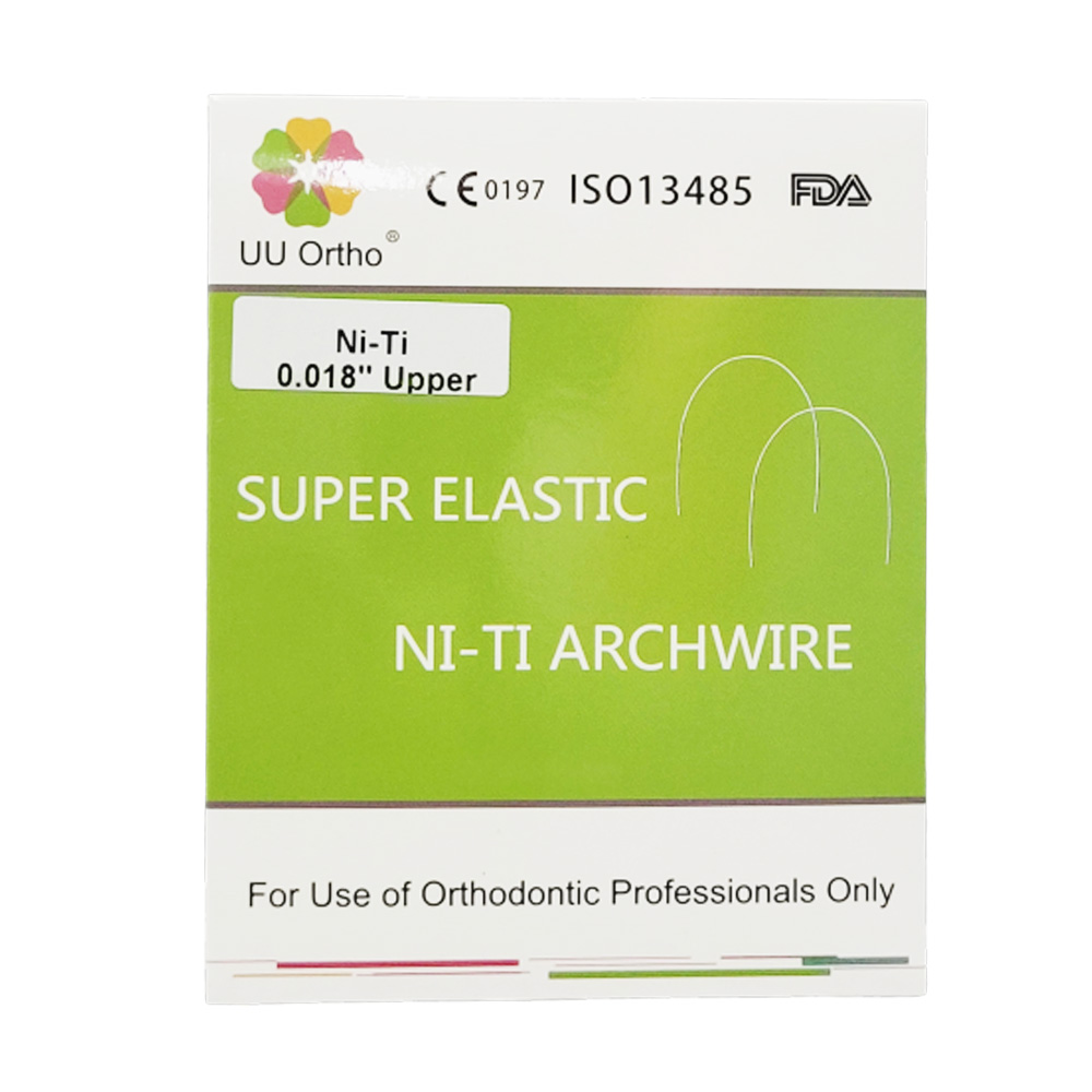 UU Ortho Super Elastic NiTi Archwires -Rectangular #Upper 018X025 Pk/10
