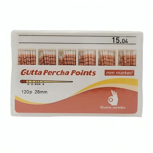 Sure Endo Gutta Percha Length Marked - 4% (Pack of 120)