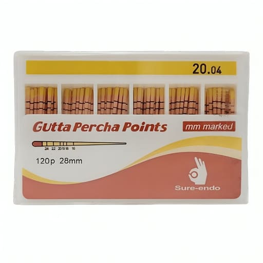Sure Endo Gutta Percha Length Marked - 4% (Pack of 120)