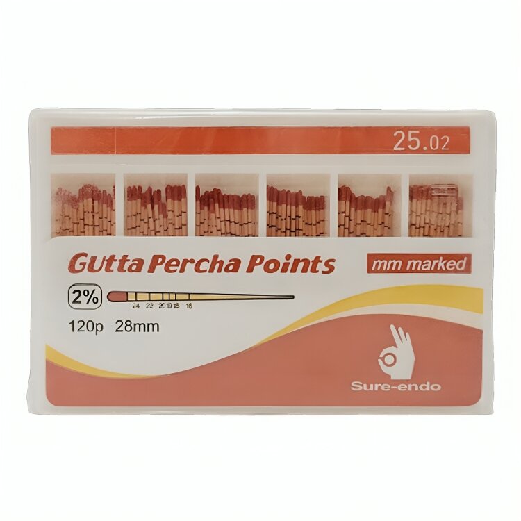 Sure Endo Gutta Percha Points 2% - 25