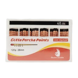 Sure Endo Gutta Percha Length Marked - 4% #40 (Pack of 120)