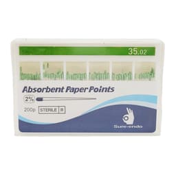 Sure Endo Paper Points - 2% (Pack of 200) - 8