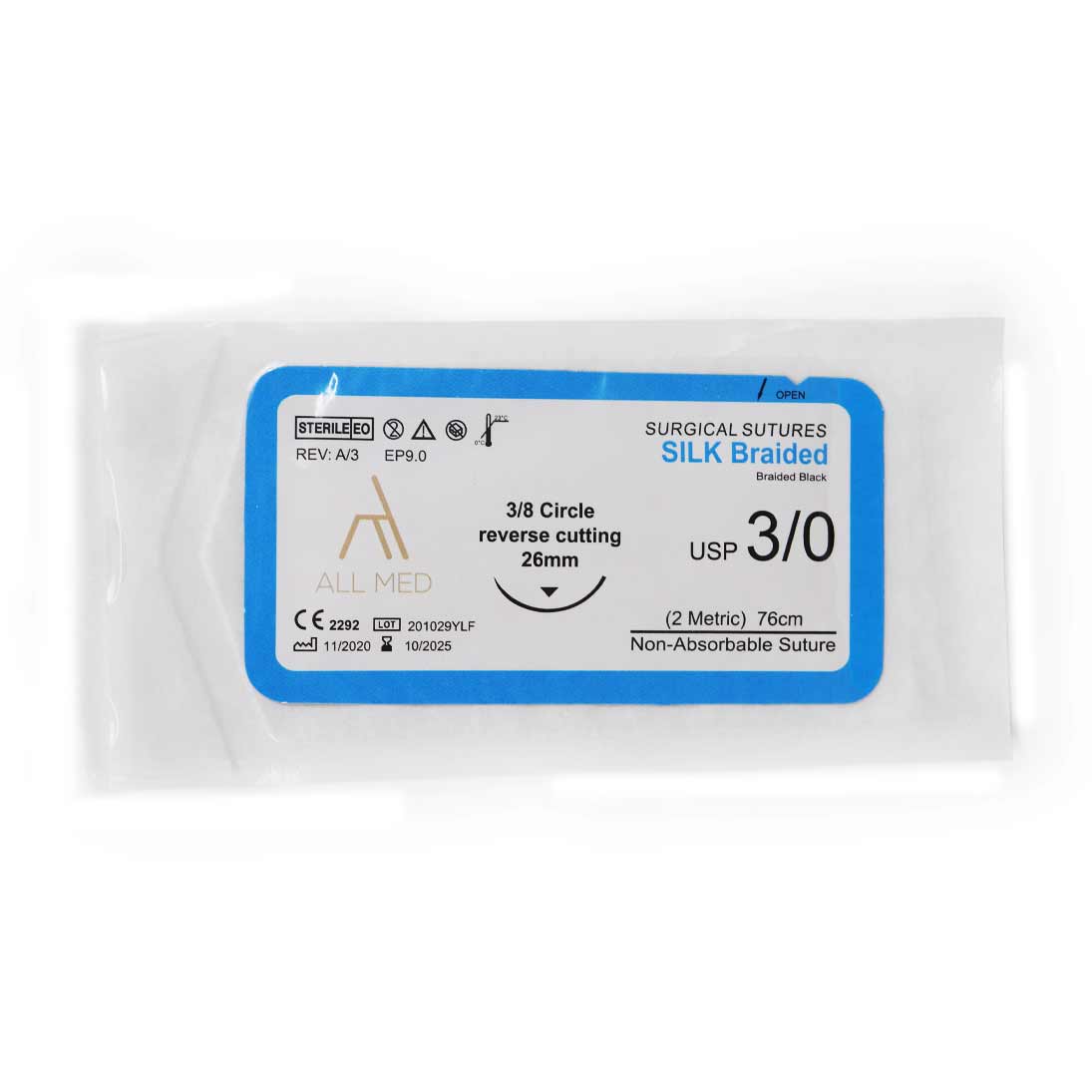 All Med Silk Surgical Sutures 