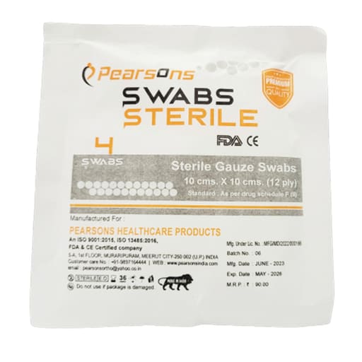 Pearsons Sterile Gauge Swabs (Pack of 10) (4/Pk)