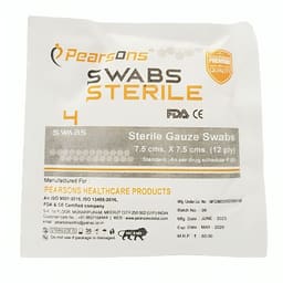 Pearsons Sterile Gauge Swabs 7.5cm x 7.5cm - 12Ply (Pack of 40)