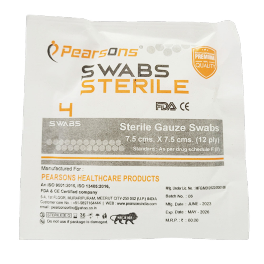 Pearsons Sterile Gauge Swabs (Pack of 10) (4/Pk)