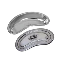 GI Stainless Steel Heavy Kidney Tray with Lid - 8 Inch - 2